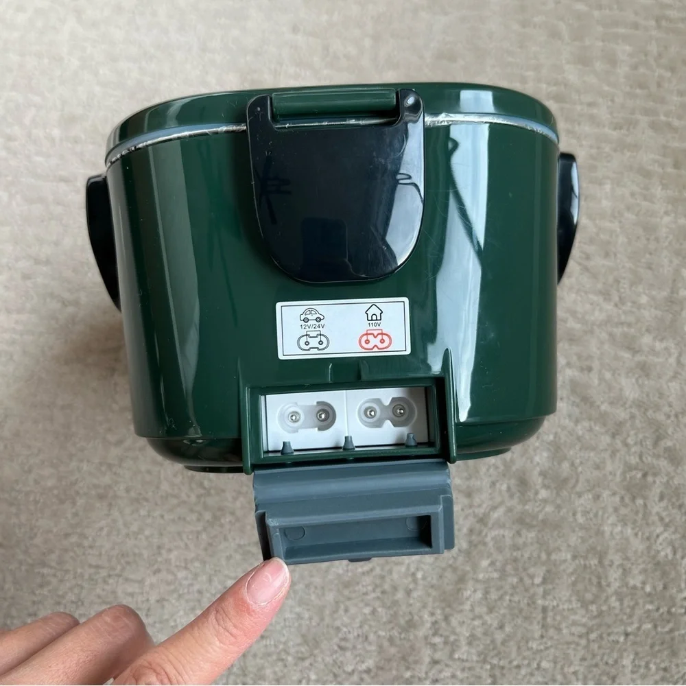 Travelismo Bari Electric Lunch Box + Carry Bag in Dark Green